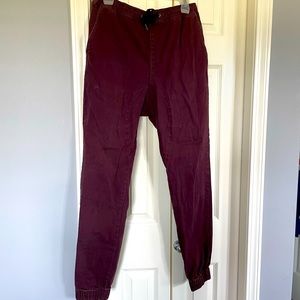 Men’s Burgundy Joggers